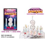 Bougies magiques chiffre 2