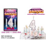 Bougies magiques chiffre 4