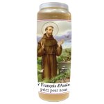 Bougie neuvaine saint - fran�ois d'assise