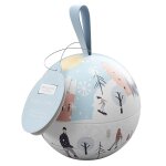 Bougie nomade boule de no�l flocons givr�s