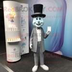 Bougie parfum�e argent�e personnage costume mascotte redbrokoly habill� avec un pantalon habill� et des ...