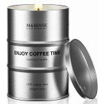 Bougie parfum�es moment caf�320g, ar�me torr�fi� et stimulant 70h, bougies soja pour home office, relaxant ...