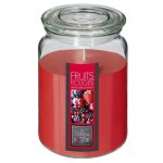 Bougie parfum�e - atmosphera - fruits rouges - 510g - rouge - int�rieur