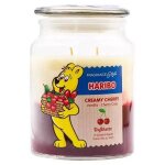 Bougie parfum�e - haribo - cerise cr�meuse - 510g - vanille, pomme rouge, prune - int�rieur