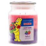 Bougie parfum�e - haribo - happy berry - 510g - fraises et framboises bleues - violet