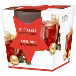 Bougie parfum�e, pomme et cannelle dans un verre satin�poids de la cire : 120 gdur�e de combustion : ...