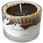 Bougie parfum�e tartelette au chocolat fabriqu�e en provence