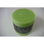Bougie ronde rustic - diam. 10 cm - vert
