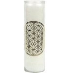 Bougie en stearine 100 heures fleur de la vie