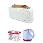 Bouilloire blanche rouge 1, 6 litre 2200w sans fil design + grill pain blanc 2 longues et larges fentes ... Bouilloire blanche rouge 1, 6 litre 2200w sans fil design + grill pain blanc 2 longues et larges fentes ...