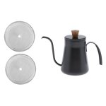 Bouilloire a caf avec bec long de 4mm et couvercle de 400ml, 2 paquets, avec filtres a pression franaise ...