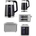 Bouilloire digitale 1. 7l en verre 2200 w + grille - pain inox digital 2 fentes - 850 w contrle tactile ...