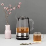Bouilloire electrique de 1, 5l sans fil avec temprature rglable 2200w noir gris