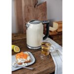 Bouilloire electrique de 1, 7l 2400w cr�me argent