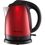 Bouilloire electrique de 1, 7l sans fil avec base 360 2000w rouge noir