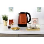 Bouilloire electrique de 1, 7l sans fil avec base 360 2200w rouge noir