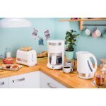 Bouilloire electrique de 1, 7l sans fil avec base 360 2400w blanc