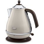 Bouilloire electrique de 1, 7l sans fil style rtro 2000w beige
