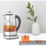 Bouilloire electrique de 1, 7l sans fil avec temprature rglable 2400w noir gris