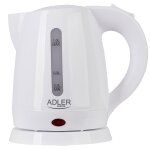 Bouilloire electrique 1l, sans bpa, r�sistance cach�e, sans fil 360 1600w adler ad1272