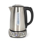 Bouilloire electrique connecte wi - fi 1. 7l en acier temprature rglable nedis argent