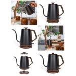 Bouilloire lectrique design col de cygne 1, 2 l 1000w faon barista bouton marche / arrt et tmoin ...