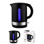 Bouilloire electrique noire 1, 7l 2200w sans fil socle 360 avec connexion �lectrique