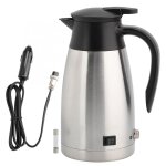 Bouilloire electrique portable en acier inoxydable 304, bouilloire a eau de 1, 2 l, pour caf, th, lait, ...
