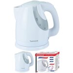 Bouilloire �lectrique sans fil 2200w 1l6 techwood blanche arr�t automatique couvercle de s�curit�