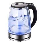Bouilloire electrique en verre avec arrt automatique, bouilloire electrique en acier inoxydable anti ...
