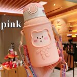 Bouilloire d'extérieur en acier inoxydable, mignon avec paille et corde, tasse d'eau pour enfants, 450ml ... Bouilloire d'extérieur en acier inoxydable, mignon avec paille et corde, tasse d'eau pour enfants, 450ml ...