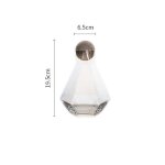 Bouilloire gomtrique nordique en verre, pichet d'eau froide crative avec couvercle en bois, pour jus ...
