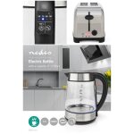 Bouilloire inox en verre 1, 7l sans fil 2200w arre?t automatique + grille - pain inox 2 fentes 850w 3 ...