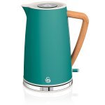 Bouilloire �lectrique 1, 7l ultra rapide sans fil design moderne nordic 2200w vert swan sk14610