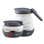 Bouilloire electrique pliable, 0, 6 litre, silicone, sans bpa 750w adler ad1279