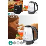 Bouilloire noire en verre 1, 7l sans fil 360 2200w arre?t automatique + grille - pain inox 2 fentes 700w ...