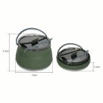 Bouilloire pliante en silicone pour l'extérieur, mini pot d'eau bouillante portable avec poignée, outils ... Bouilloire pliante en silicone pour l'extérieur, mini pot d'eau bouillante portable avec poignée, outils ...