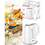 Bouilloire sans fil 1600w 1l - techwood - blanc - arret automatique - couvercle de securite