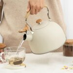 Bouilloire sifflante en acier inoxydable, bouilloire domestique pour l'eau bouillante, ustensiles de ...