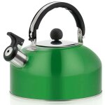 Bouilloire a sifflet en acier inoxydable 3l, pour cuisinire a gaz, bouilloire a th, bouteille d'eau ...