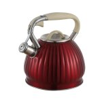 Bouilloire a sifflet en acier inoxydable 3l, pour cuisinire a gaz, thire, bouteille d'eau en email ...