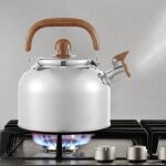 Bouilloire a sifflet automatique en acier inoxydable 3l, pour cuisinire a gaz, thire, bouilloire a ...