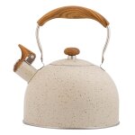 Bouilloire a thé 2, 5 l en acier inoxydable, théière a sifflet, cuisinière Bouilloire a thé 2, 5 l en acier inoxydable, théière a sifflet, cuisinière