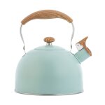 Bouilloire a thé en acier inoxydable 2, 5 l, avec poignée en bois, qualité alimentaire, eau et thé, compatible ... Bouilloire a thé en acier inoxydable 2, 5 l, avec poignée en bois, qualité alimentaire, eau et thé, compatible ...