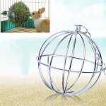Boule de chinchilla en acier inoxydable, pendentif hamster, lapin, cochon n�erlandais, boule d'herbe, ...