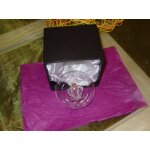 Boule de dcoration en verre avec couronne en verre a l'intrieur
