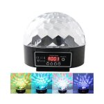 Boule de cristal digitale multicolore programmable lumineux deco boule disco led yonis