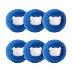 Boule d'�pilation pour machine a laver 6 pi�ces bleu