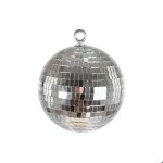 Boule � facettes - d�coration - f�te - a suspendre - 15cm diam�tre - argent