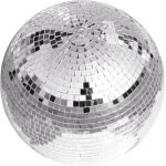 Boule � facettes - d�coration - f�te - a suspendre - 30cm diam�tre - argent